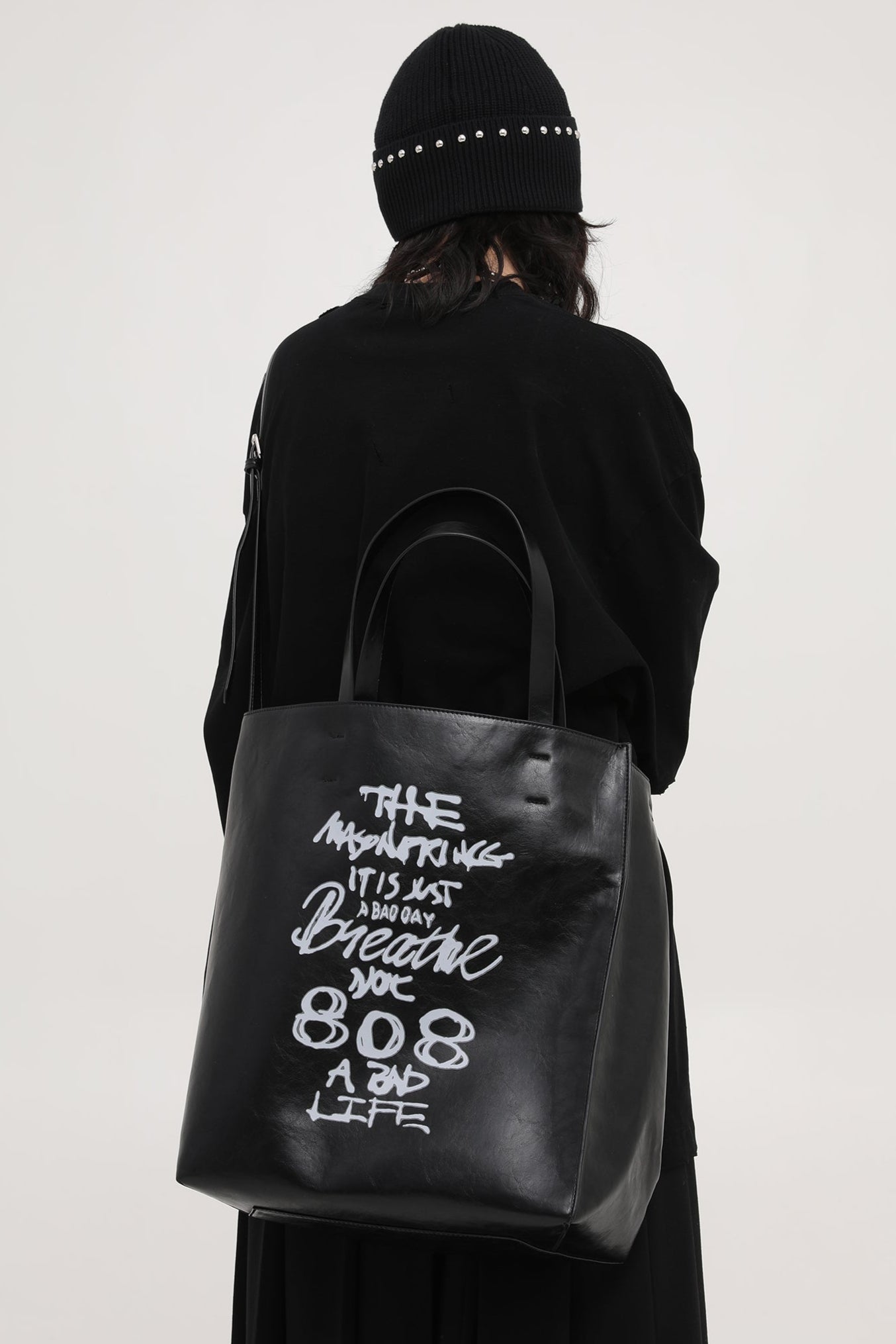 2way handwritten logo print tote bag BB2009