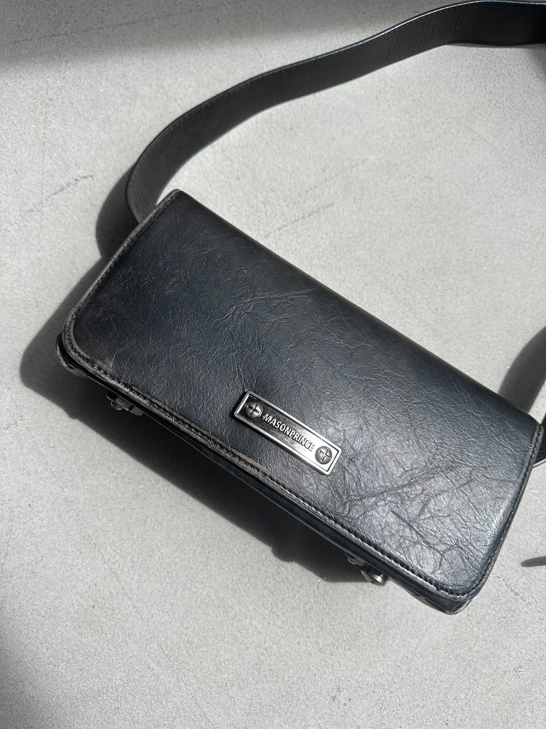 PU Leather Brand Logo Shoulder Bag BB2087