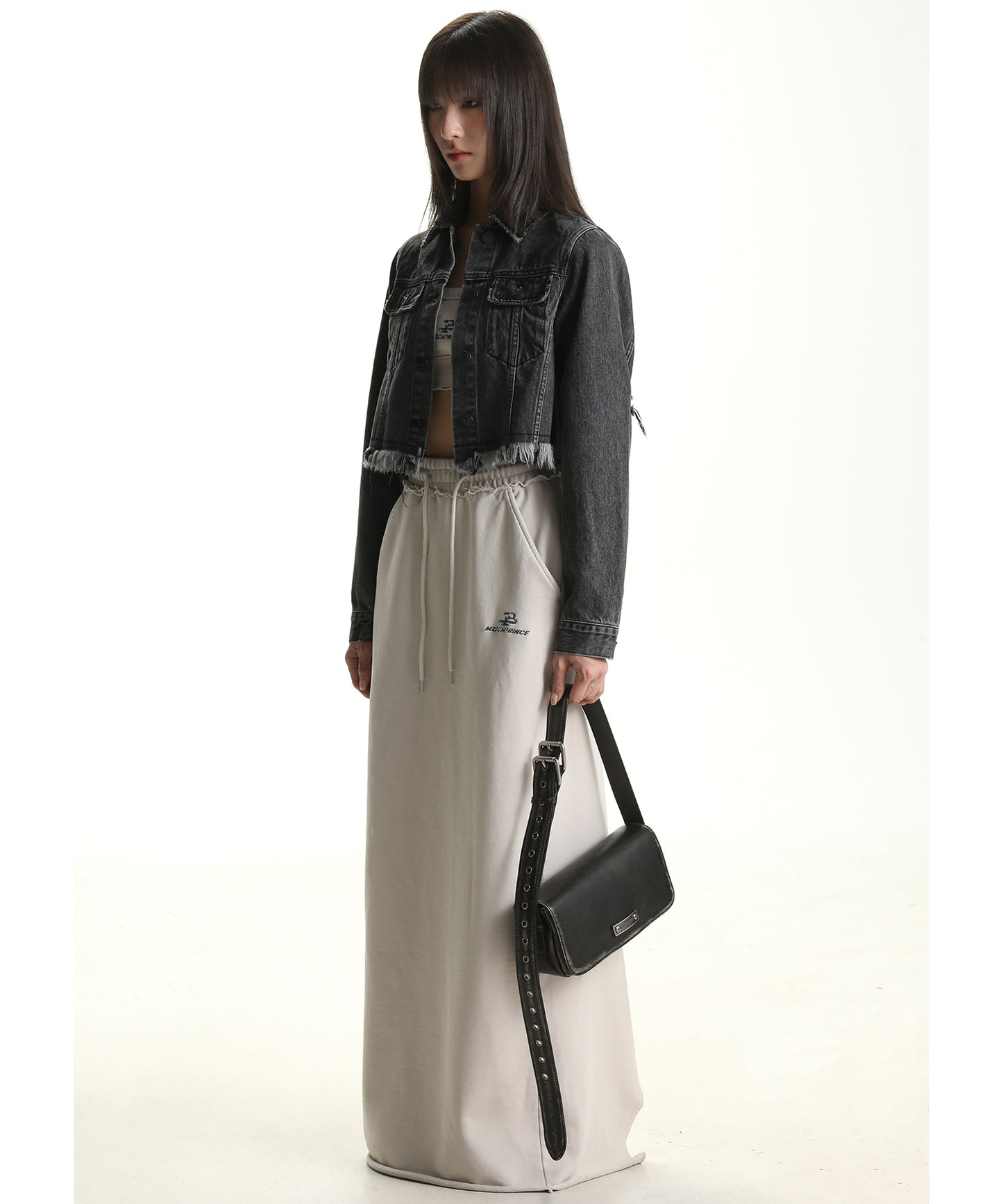 PU Leather Brand Logo Shoulder Bag BB2087