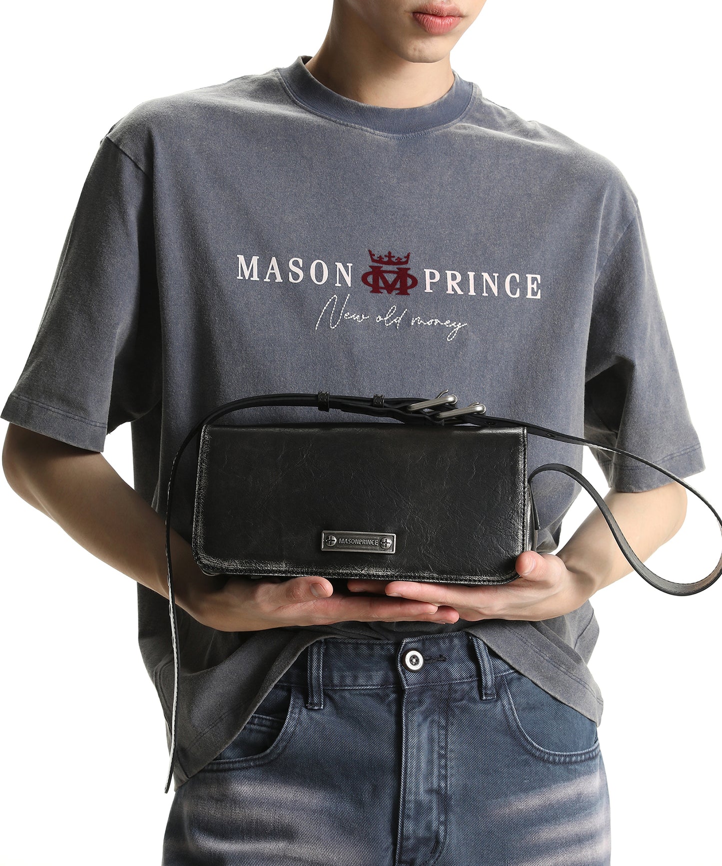 PU Leather Brand Logo Shoulder Bag BB2087