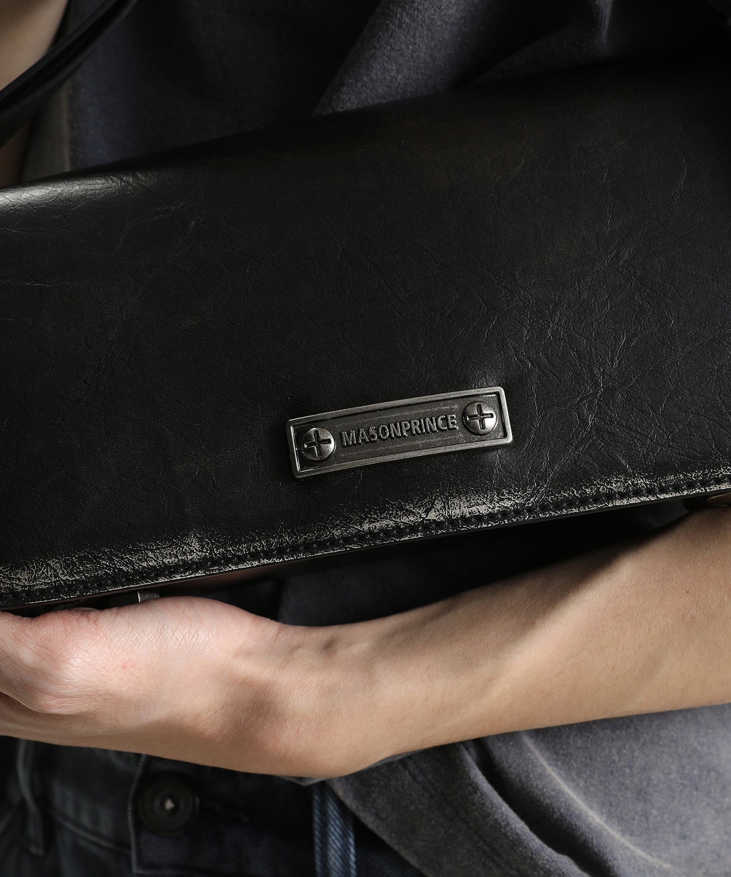 PU Leather Brand Logo Shoulder Bag BB2087