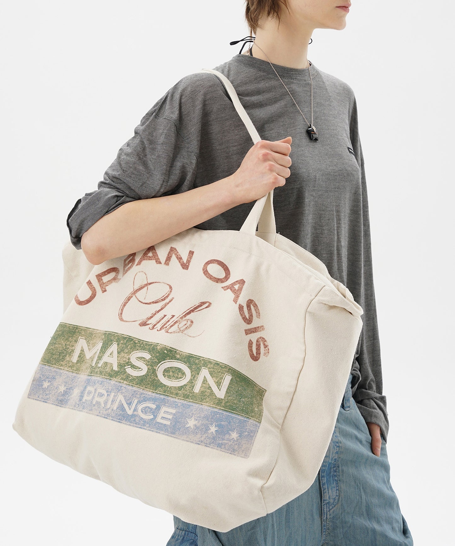 【SALE 30%OFF_特別価格適用※カートに入れるとセール価格が適用されます※】大容量 キャンバス トートバック BB2178【MASONPRINCE】【2025SS】