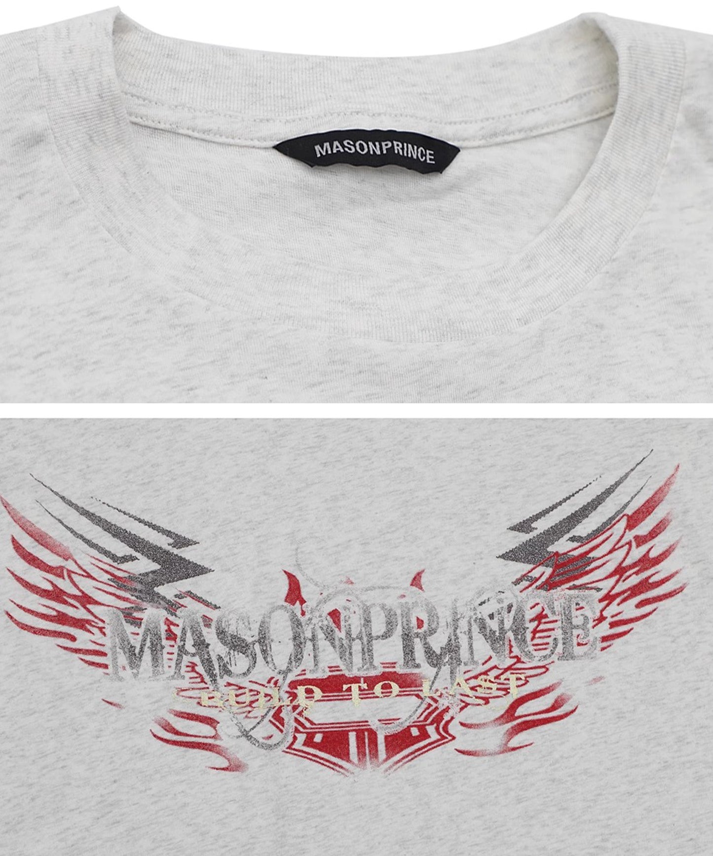オーバーサイズ 両面プリント フライングスリーブ Tシャツ BX3096【MASONPRINCE】【2025SS】