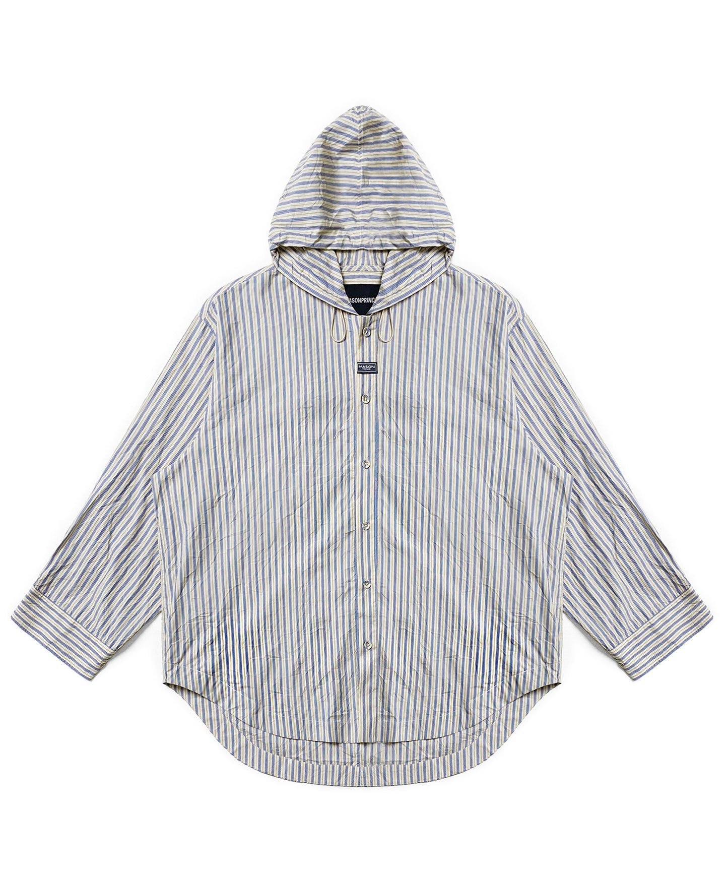 Oversized Striped Hooded Grandpa Shirt CS2143