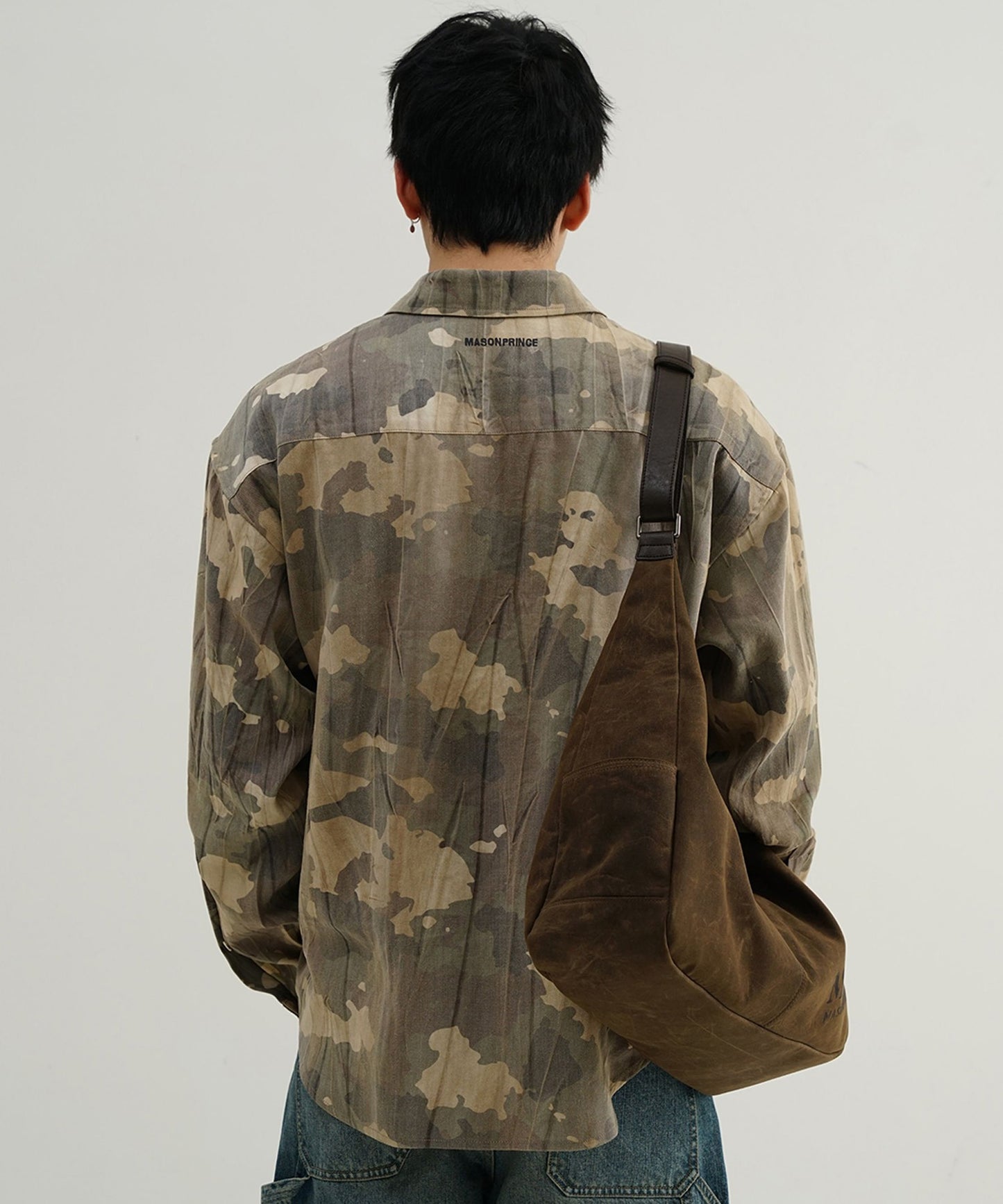 【SALE 30%OFF_特別価格適用※カートに入れるとセール価格が適用されます※】オーバーサイズ シワ加工 カモフラ柄シャツ CS2162【MASONPRINCE】【2025SS】