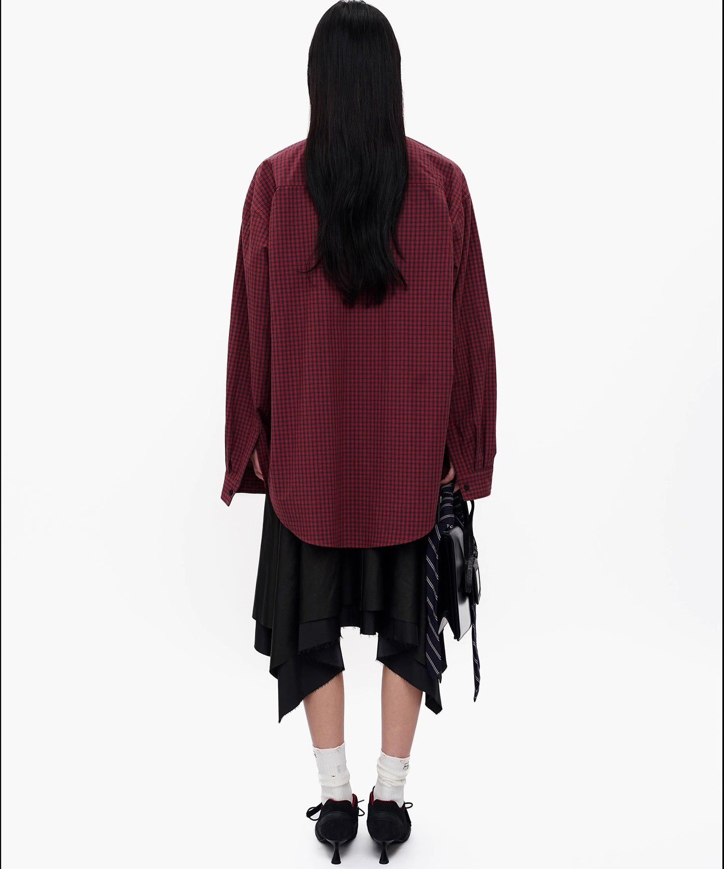 オーバーサイズ フェイクタイ チェック柄シャツ CS2181【MASONPRINCE】【2025AW】