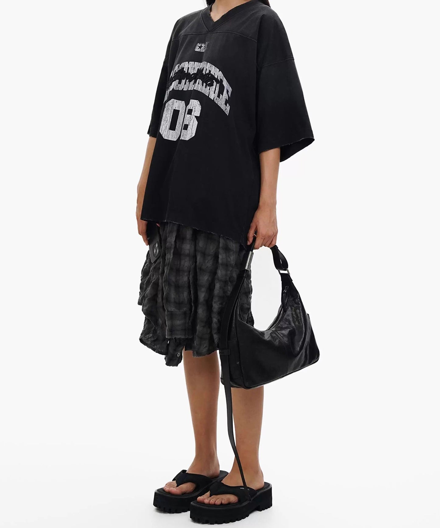 オーバーサイズ シワ加工 チェック柄 シャツ CS2183【MASONPRINCE】【2025AW】