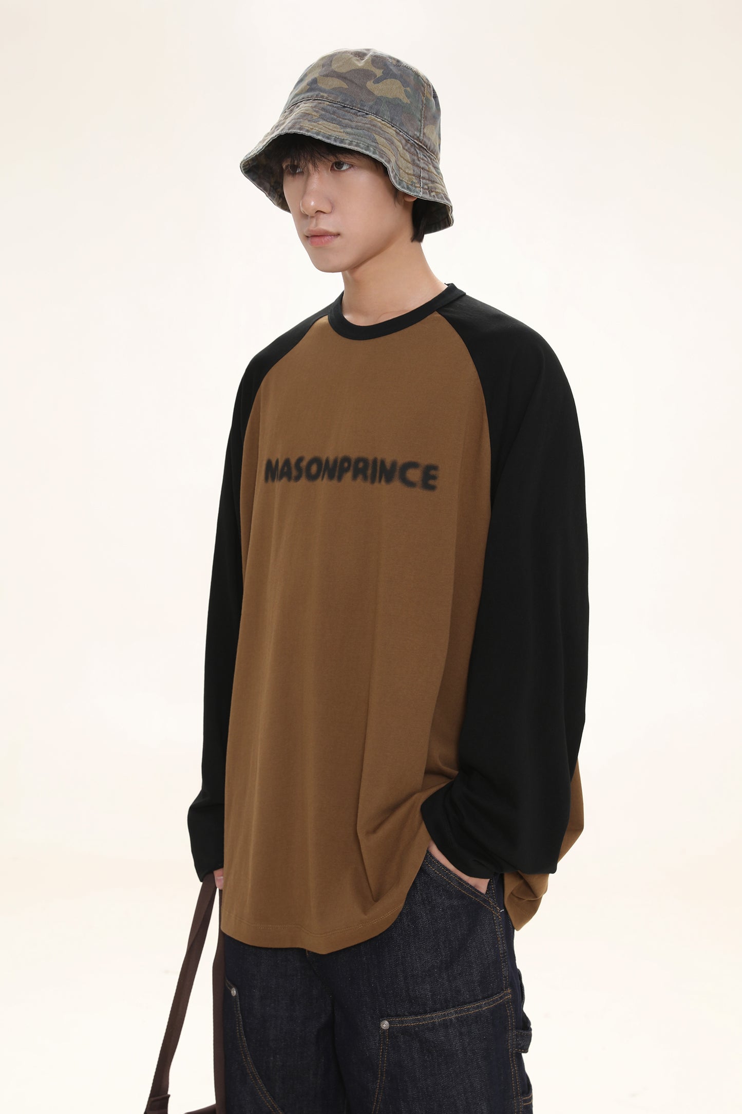 Oversized front logo raglan long TEE CT6064