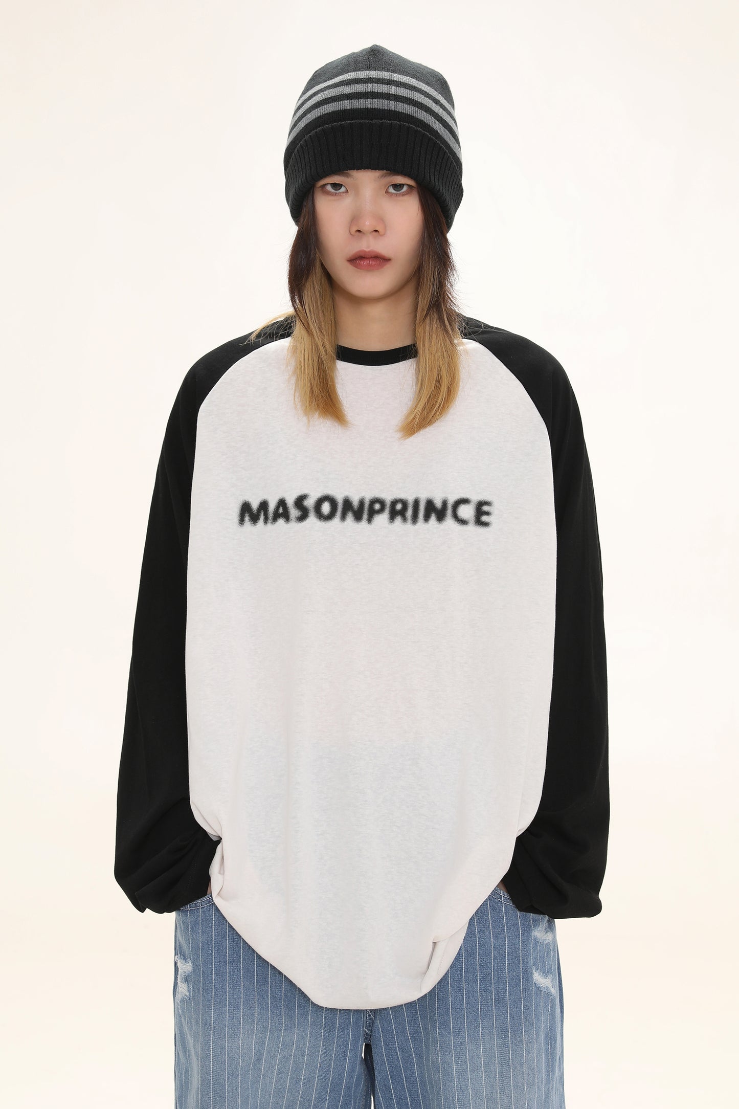 Oversized front logo raglan long TEE CT6064