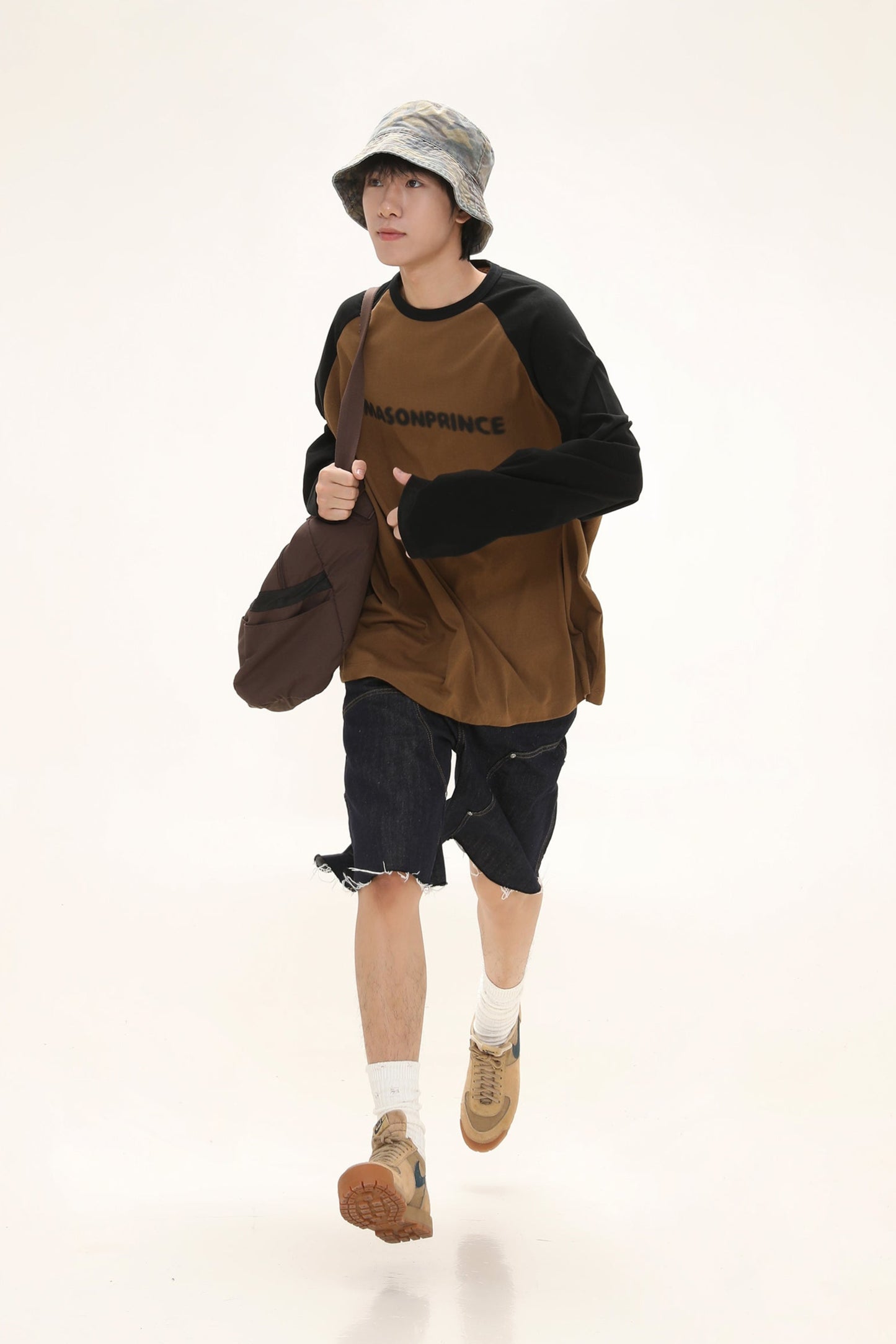 Oversized front logo raglan long TEE CT6064
