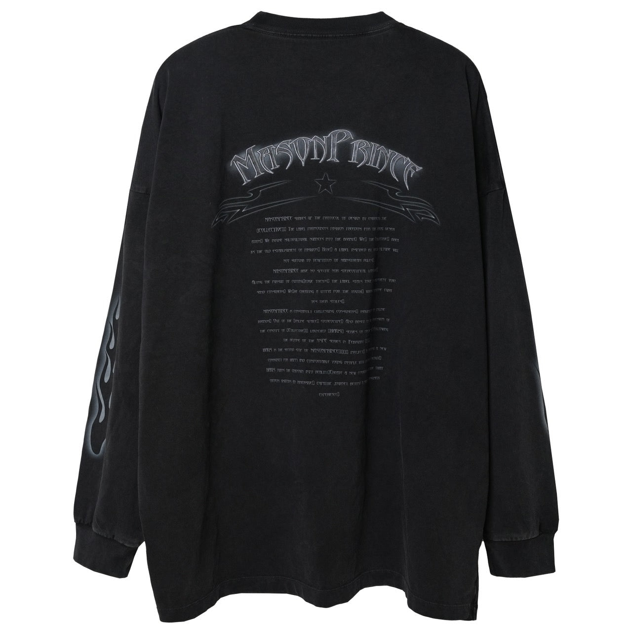 Big silhouette vintage processing MP original band tour long TEE CT6065