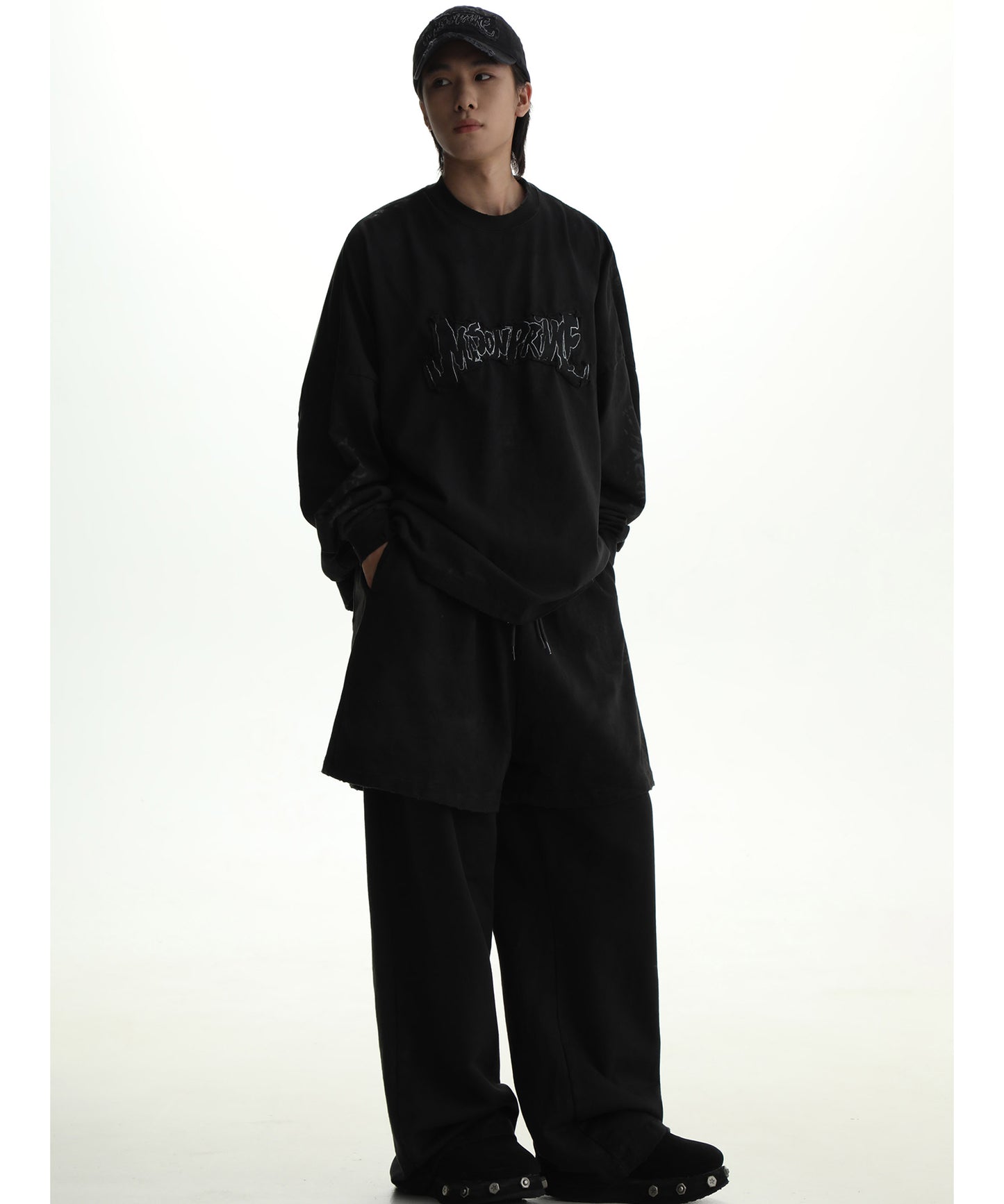 Oversized patch logo long TEE CT6105