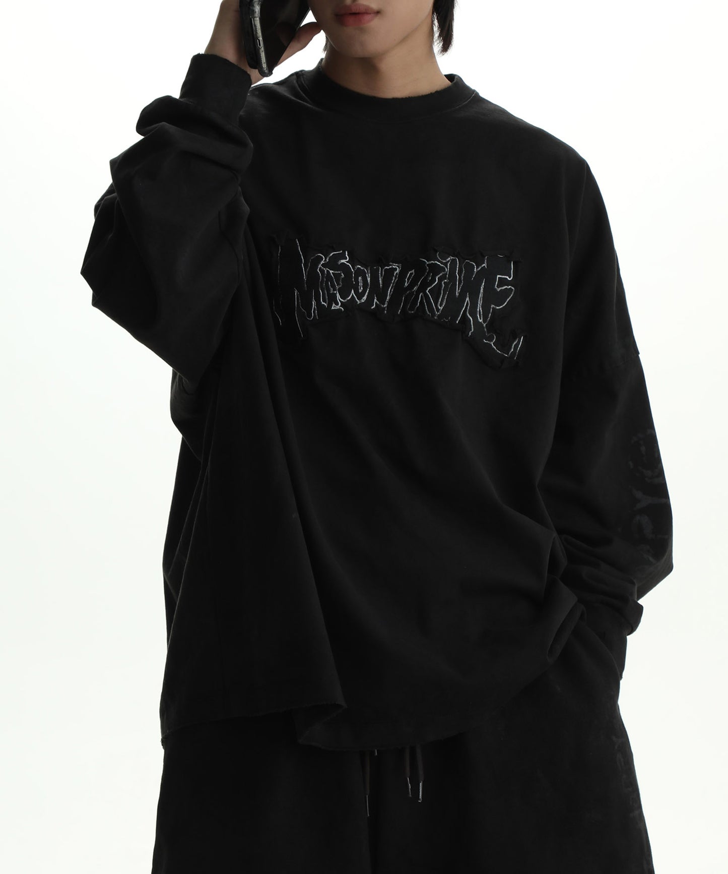 Oversized patch logo long TEE CT6105