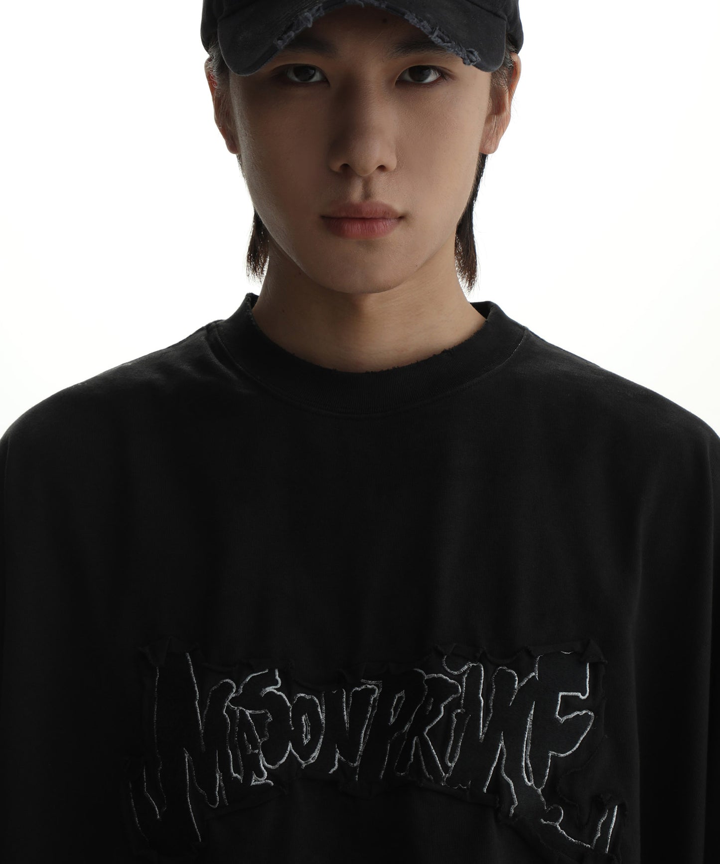 Oversized patch logo long TEE CT6105