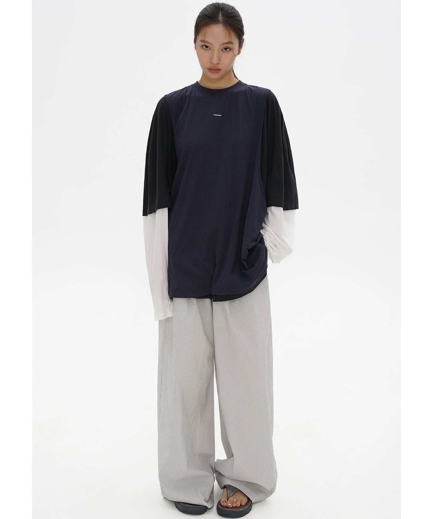 オーバーサイズ 3ピースデザイン ロンTEE CT6180【2025SS】
