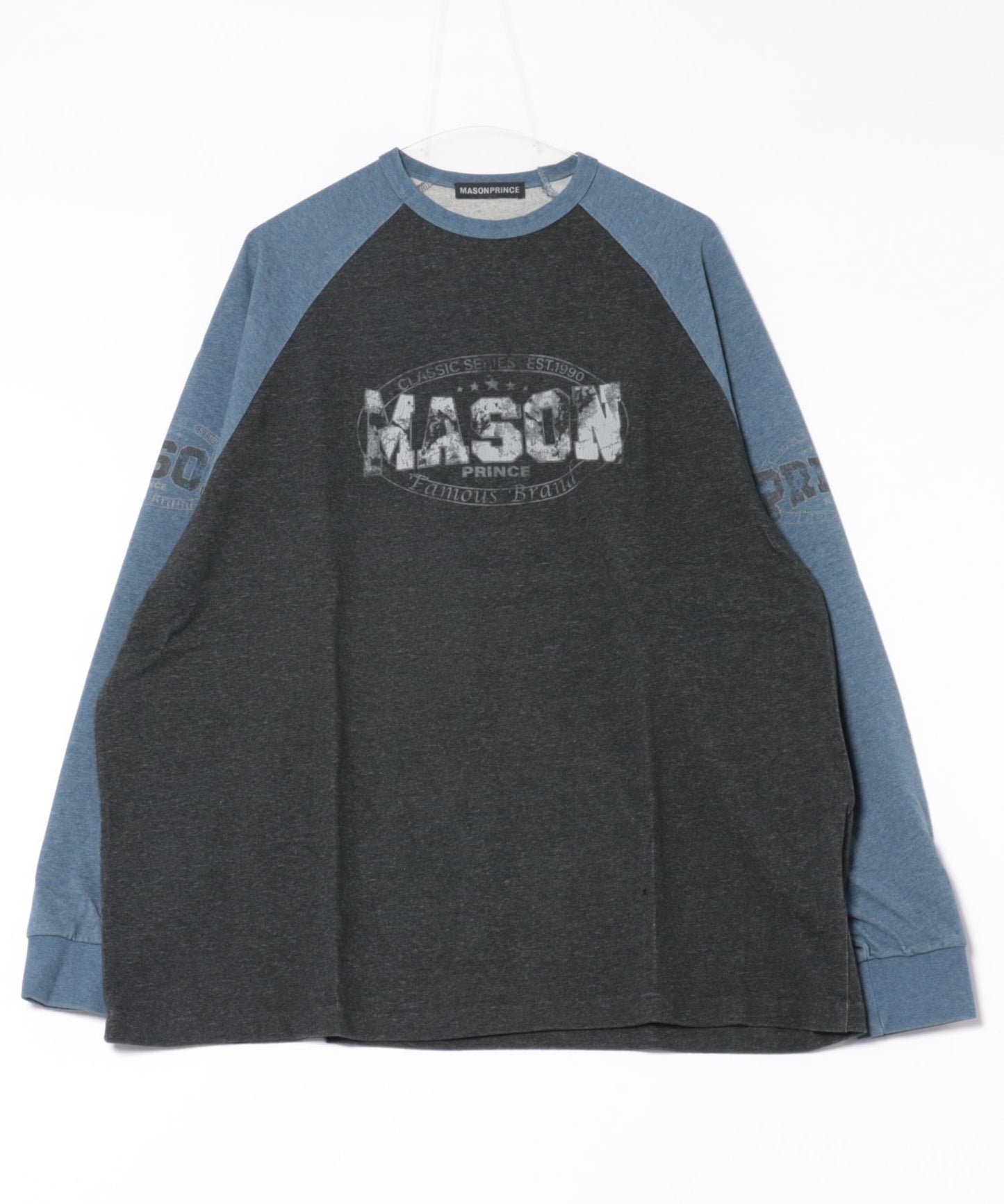 オーバーサイズ ロゴプリント ラグラン ロンT CT6199【MASONPRINCE】【2025AW】