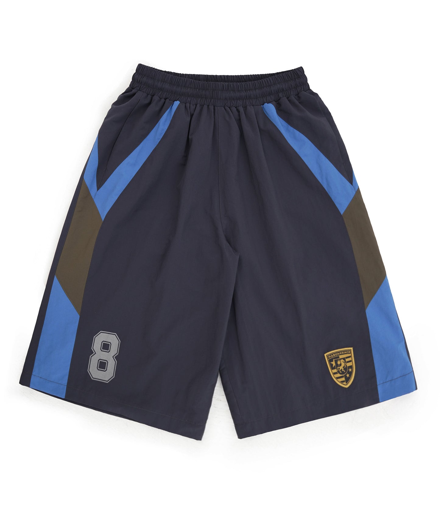 【SALE 30%OFF_特別価格適用※カートに入れるとセール価格が適用されます※】ルーズフィット エンブレムロゴ刺繍 クロップド トラックパンツ DK3118【MASONPRINCE】