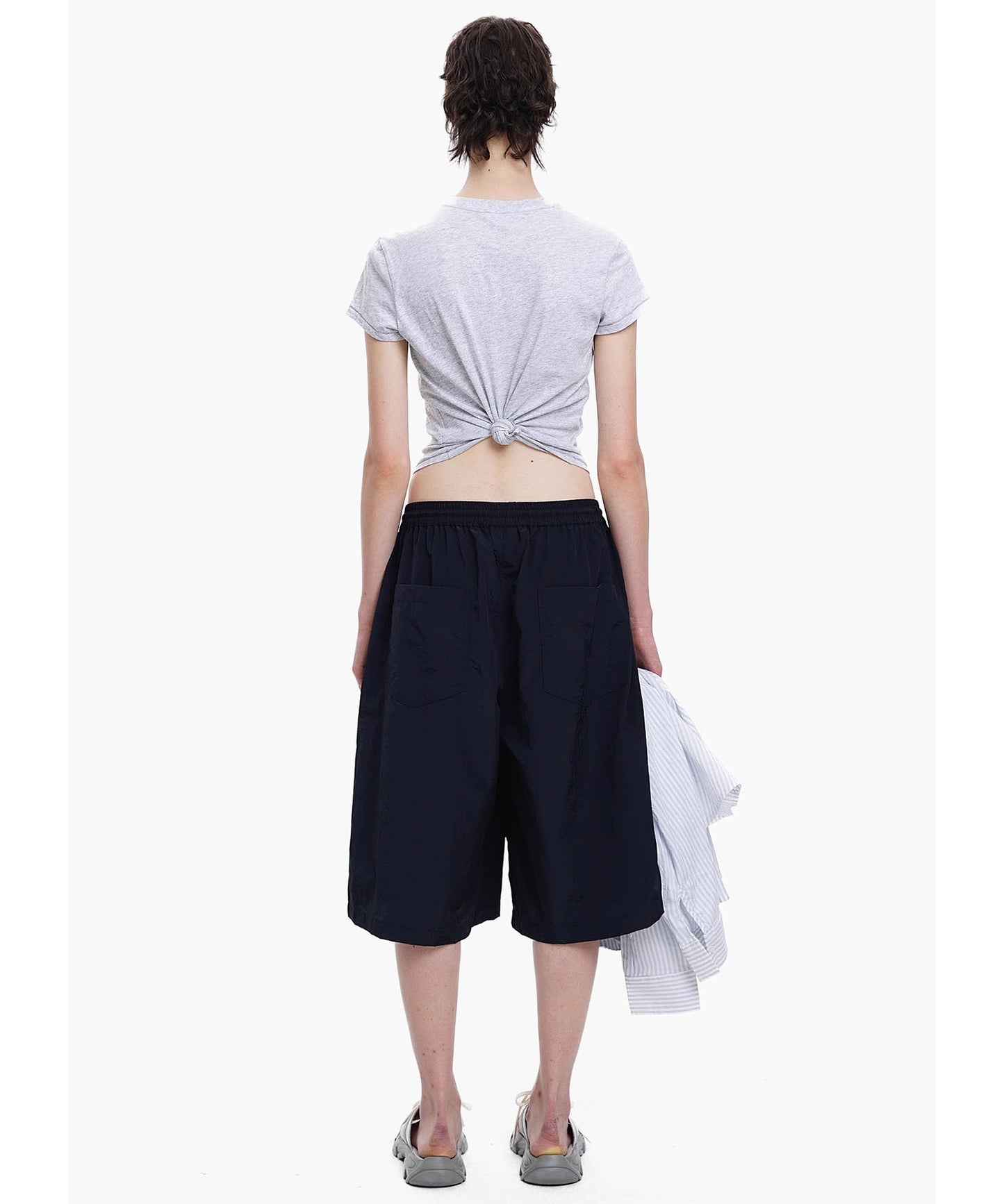 【SALE 30%OFF_特別価格適用※カートに入れるとセール価格が適用されます※】ルーズフィット ダークチェック ナイロンショーツ DK3125【MASONPRINCE】【2025SS】