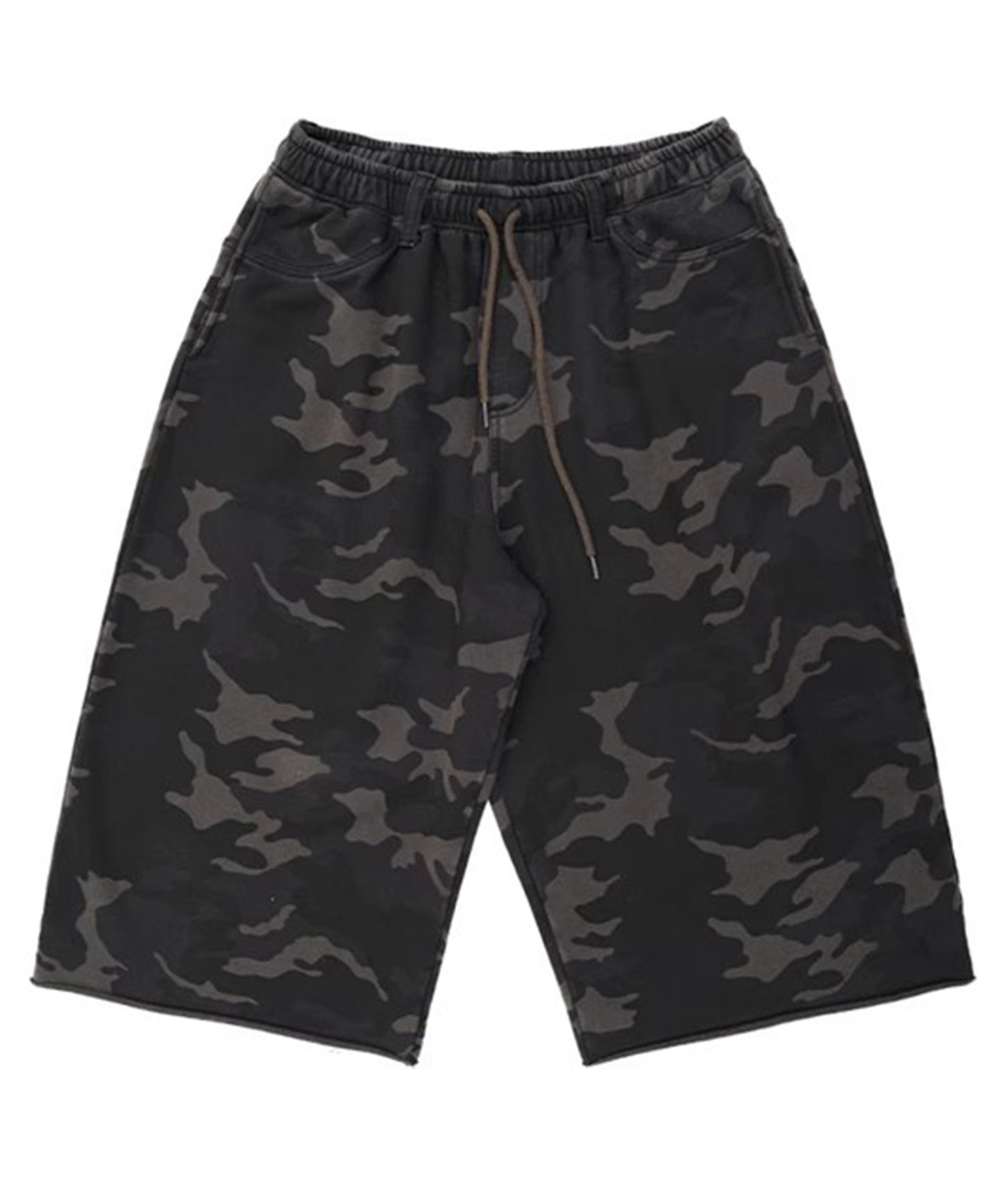 ルーズフィット ウォッシュ加工 カモフラ柄 クロップド スウェットパンツ DK3220【MASONPRINCE】【2025SS】