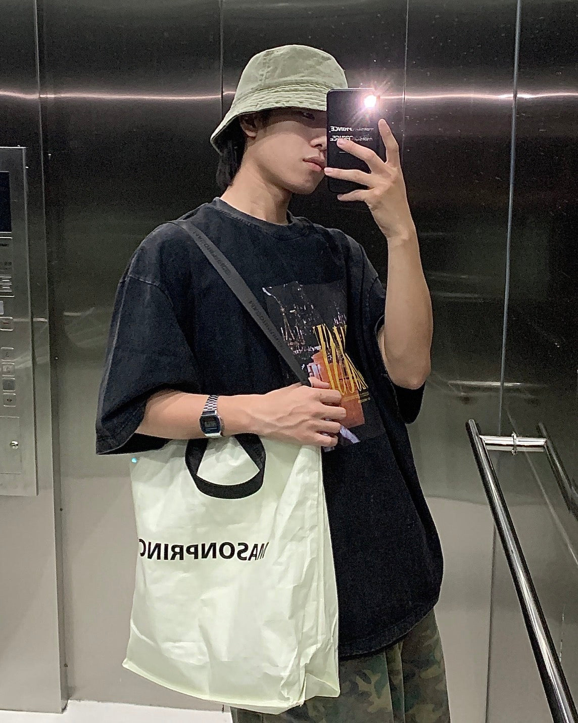 ビッグシルエットヴィンテージ加工ロックTシャツ DT2079