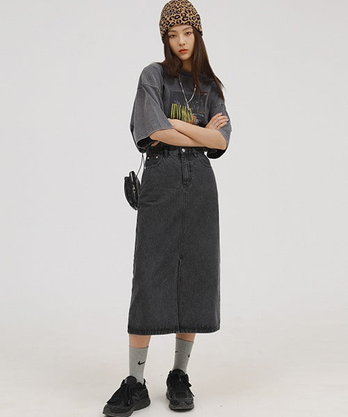 ビッグシルエットヴィンテージ加工ロックTシャツ DT2079