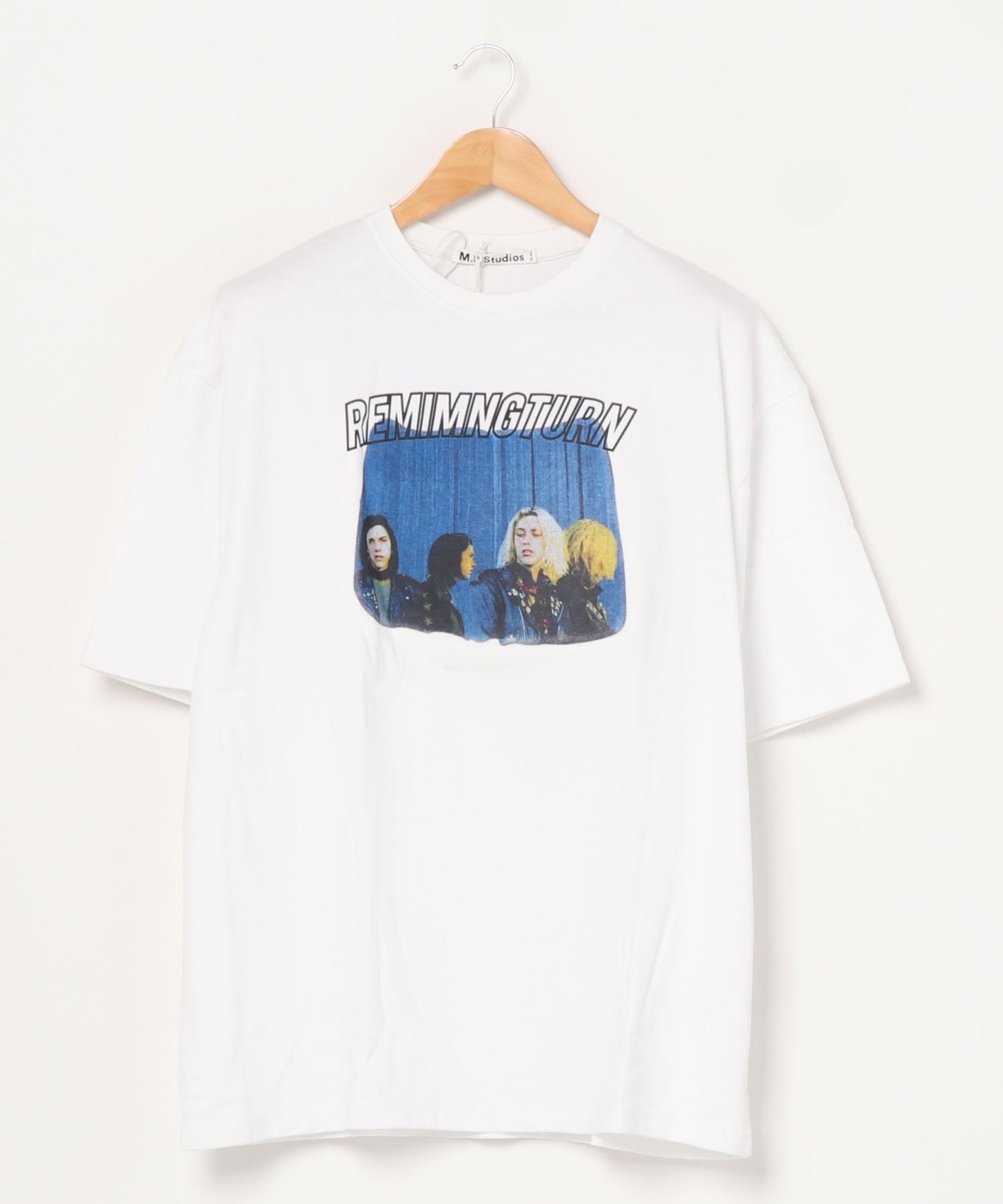 Big silhouette vintage homage print rock T-shirt DT2090