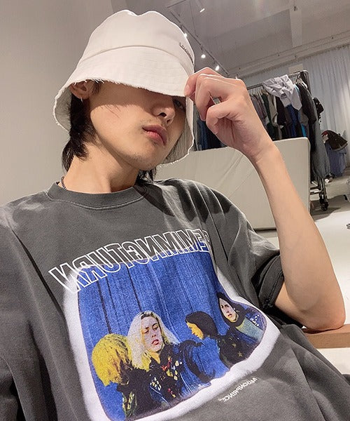 Big silhouette vintage homage print rock T-shirt DT2090