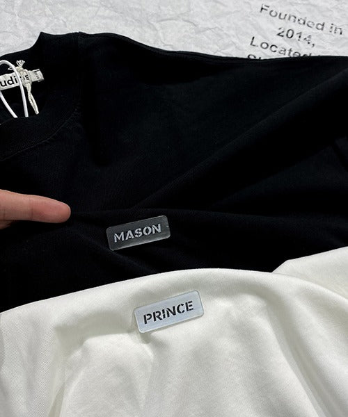 Big silhouette logo plate simple T-shirt DT2129
