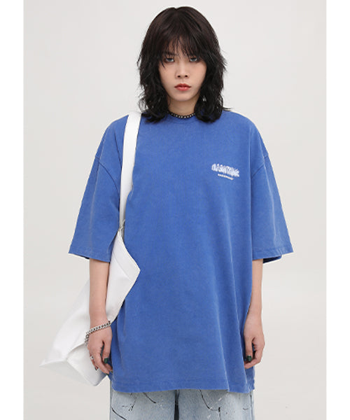 Oversized ink-style brand logo back print T-shirt DT3092