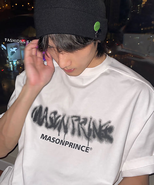 Oversized ink-style brand logo back print T-shirt DT3092