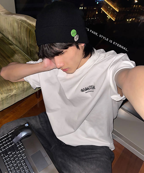Oversized ink-style brand logo back print T-shirt DT3092