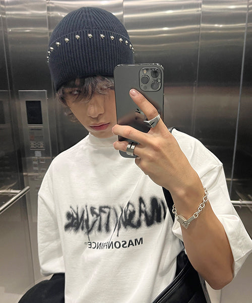 Oversized ink-style brand logo back print T-shirt DT3092