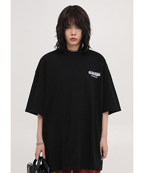 Oversized ink-style brand logo back print T-shirt DT3092