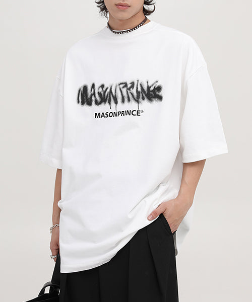 Oversized ink-style brand logo back print T-shirt DT3092