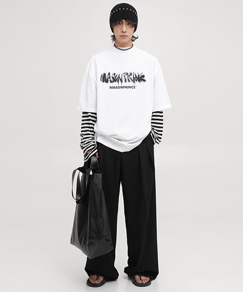 Oversized ink-style brand logo back print T-shirt DT3092