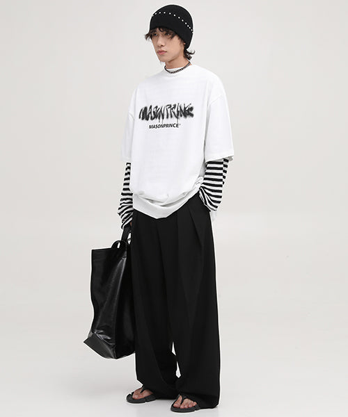 Oversized ink-style brand logo back print T-shirt DT3092