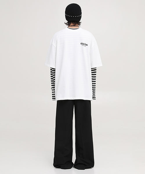 Oversized ink-style brand logo back print T-shirt DT3092