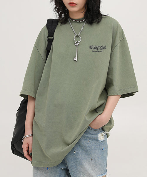 Oversized ink-style brand logo back print T-shirt DT3092