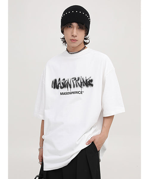 Oversized ink-style brand logo back print T-shirt DT3092
