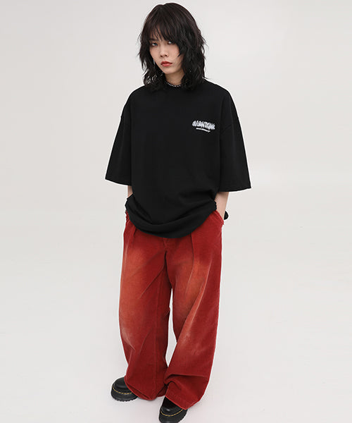 Oversized ink-style brand logo back print T-shirt DT3092