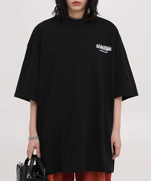 Oversized ink-style brand logo back print T-shirt DT3092