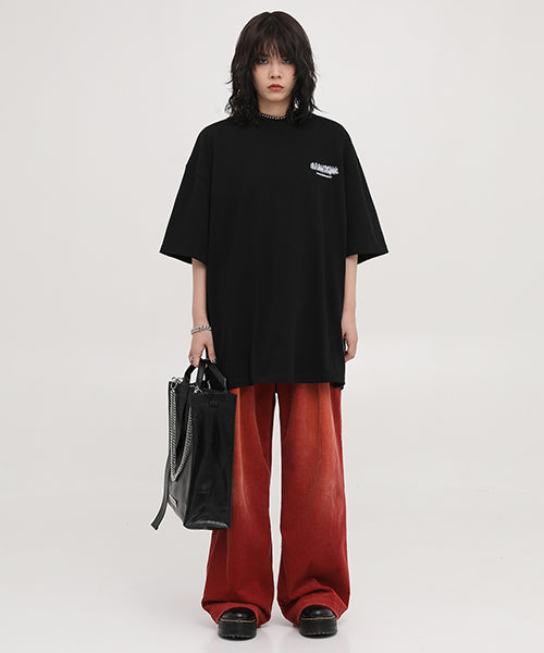 Oversized ink-style brand logo back print T-shirt DT3092