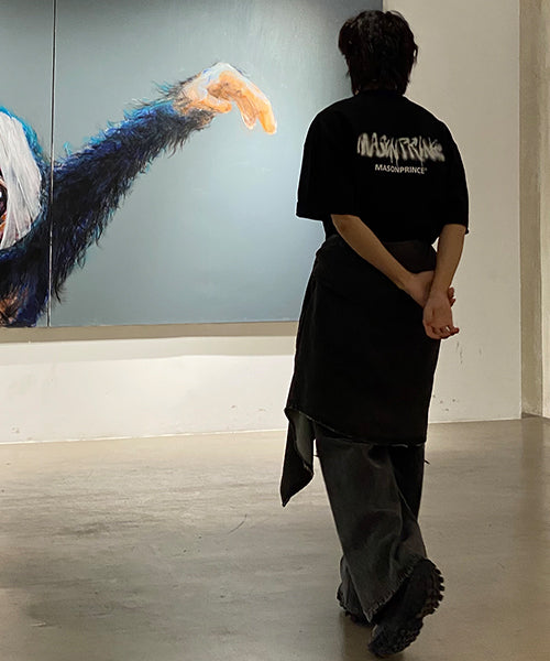 Oversized ink-style brand logo back print T-shirt DT3092