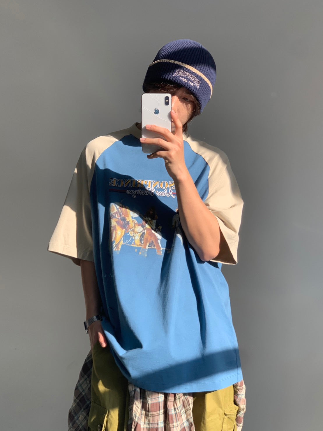 【SALE 60%OFF_特別価格適用※カートに入れるとセール価格が適用されます※】【日本別注】 MPオリジナル ビッグシルエット ヴィンテージ加工 ラグランバンドTシャツ DT4110