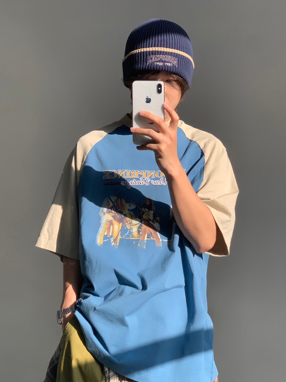 【SALE 60%OFF_特別価格適用※カートに入れるとセール価格が適用されます※】【日本別注】 MPオリジナル ビッグシルエット ヴィンテージ加工 ラグランバンドTシャツ DT4110