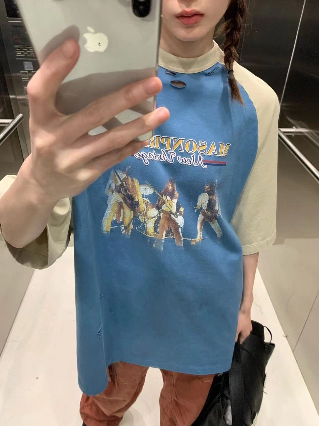 【SALE 60%OFF_特別価格適用※カートに入れるとセール価格が適用されます※】【日本別注】 MPオリジナル ビッグシルエット ヴィンテージ加工 ラグランバンドTシャツ DT4110