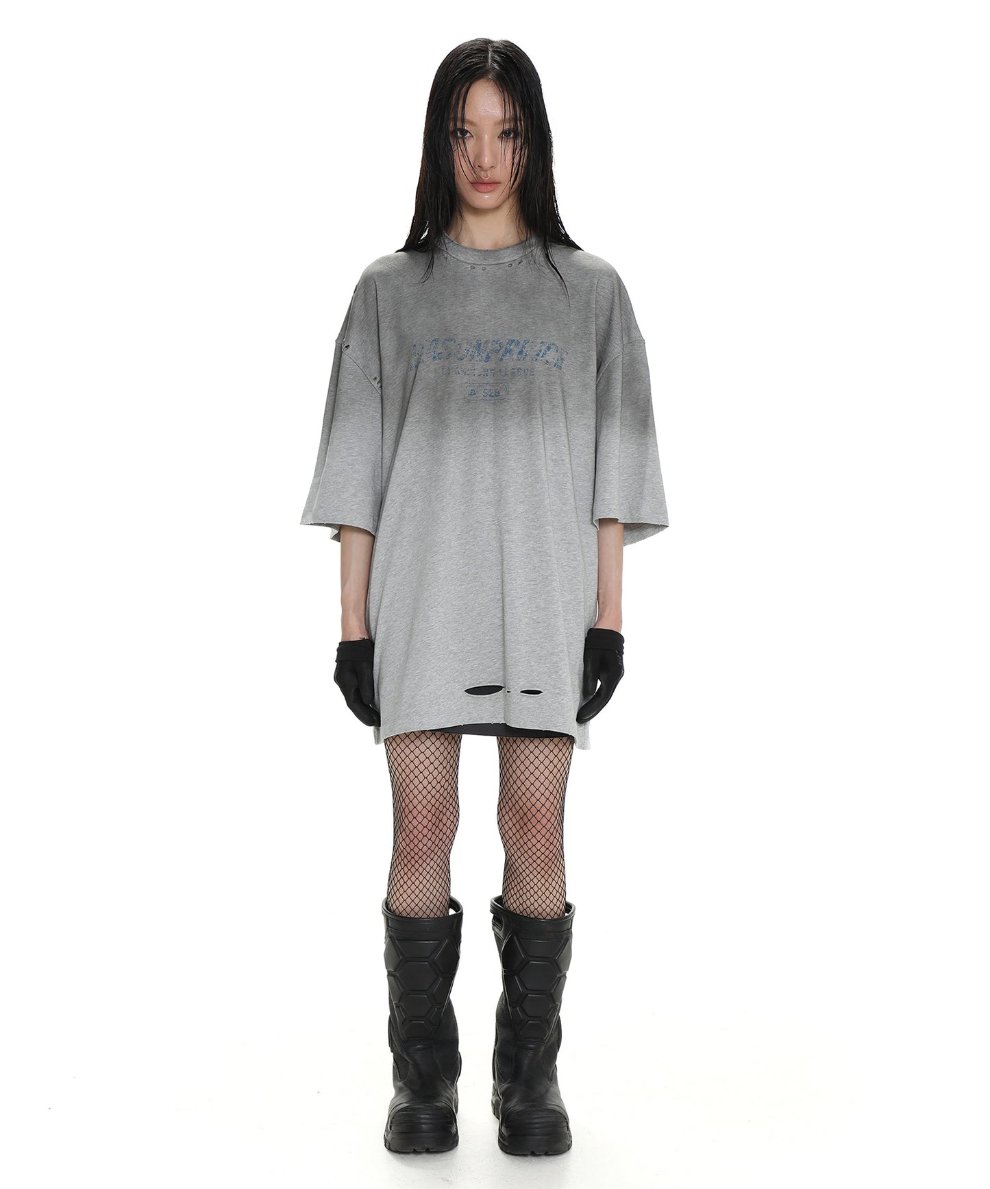 Oversized distressed gradient T-shirt DT4232