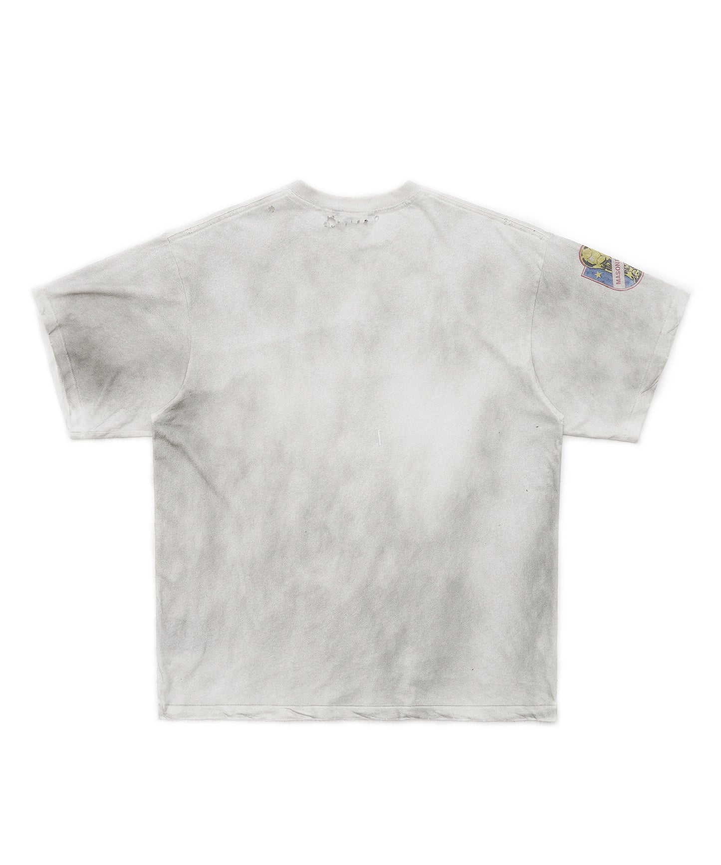 オーバーサイズ 汚れ加工 ステッカープリント Tシャツ DT4296【2025SS】