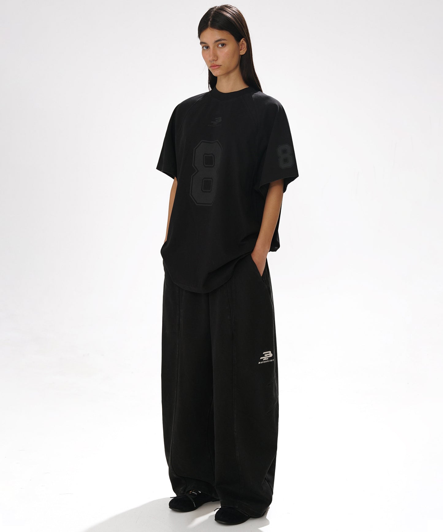 オーバーサイズ ナンバリング ゲームシャツ Tシャツ DT4314【MASONPRINCE】【2025SS】