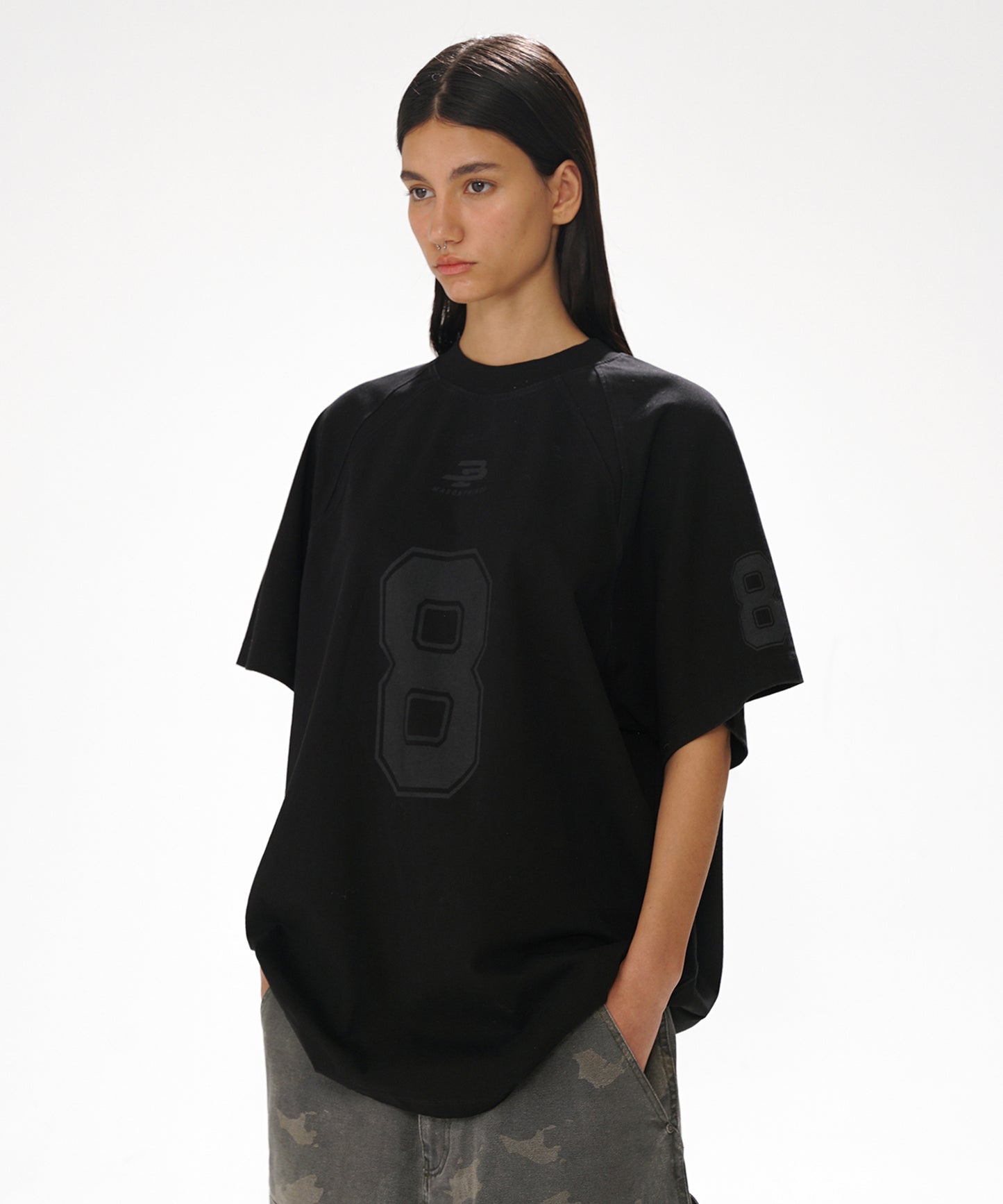 オーバーサイズ ナンバリング ゲームシャツ Tシャツ DT4314【MASONPRINCE】【2025SS】